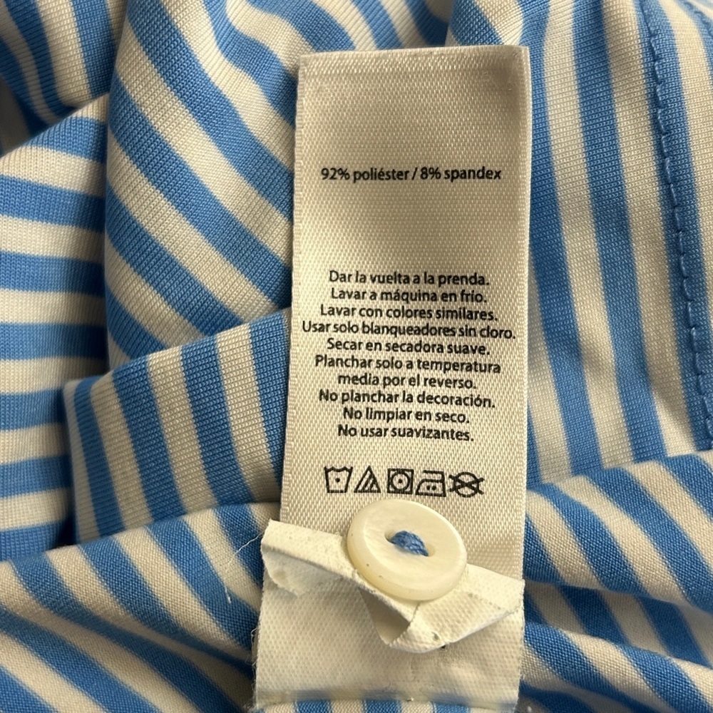 Vineyard Vines Blue and White Striped Golf Polo Size XL - Picture 8 of 8